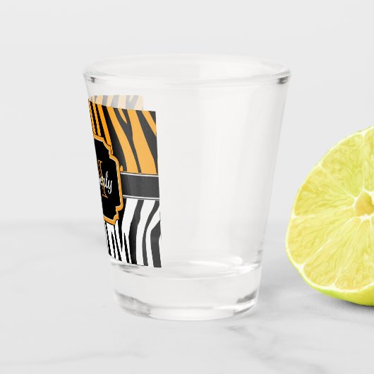 Cute Zebra Print Shot Glas (Rechts)