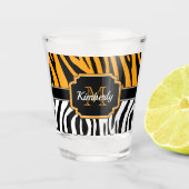 Cute Zebra Print Shot Glas (Voorkant)