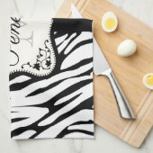 Cute Zebra Print Theedoek (Quarter Fold)