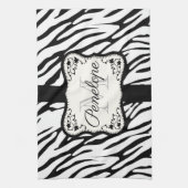 Cute Zebra Print Theedoek (Verticaal)