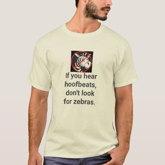 Cute Zebra Quote T-shirt (Voorkant)