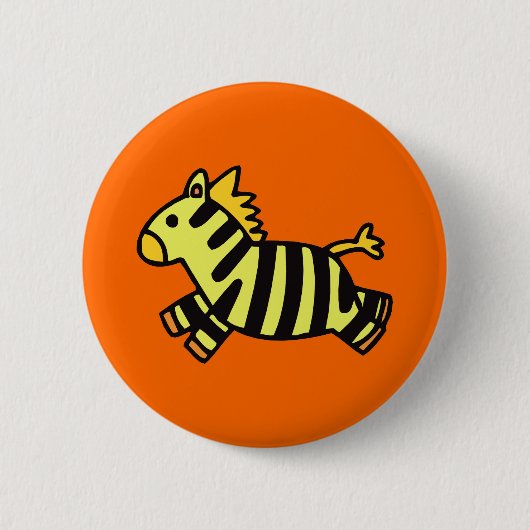 Cute Zebra Ronde Button 5,7 Cm (Voorkant)