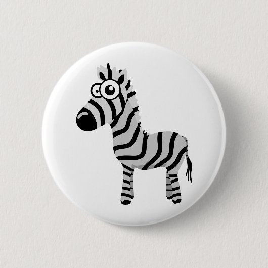 Cute zebra ronde button 5,7 cm (Voorkant)