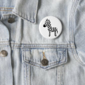 Cute zebra ronde button 5,7 cm (In situ)