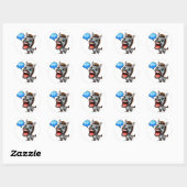 Cute Zebra Ronde Sticker (Vel)