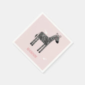 Cute Zebra roze Party Servet (Hoek)