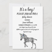 Cute Zebra Safari Oerwoud animal Baby Boy Kaart (Voorkant)