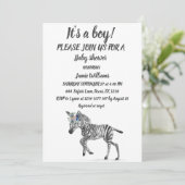 Cute Zebra Safari Oerwoud animal Baby Boy Kaart (Staand voorkant)