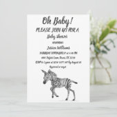 Cute Zebra Safari Oerwoud  Animal Baby boy Kaart (Staand voorkant)