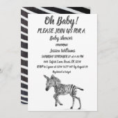 Cute Zebra Safari Oerwoud  Animal Baby boy Kaart (Voorkant / Achterkant)