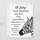 Cute Zebra Safari Oerwoud patroon Animal Baby boy Kaart (Voorkant)