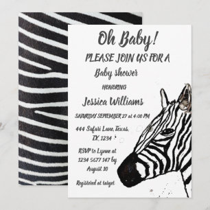 Cute Zebra Safari Oerwoud patroon Animal Baby boy  Kaart