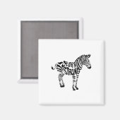 Cute Zebra Strong Ehlers Danlos Syndrome Awareness Magneet (Voorkant / Achterkant)