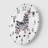 Cute Zebra Wall klok (Hoek)