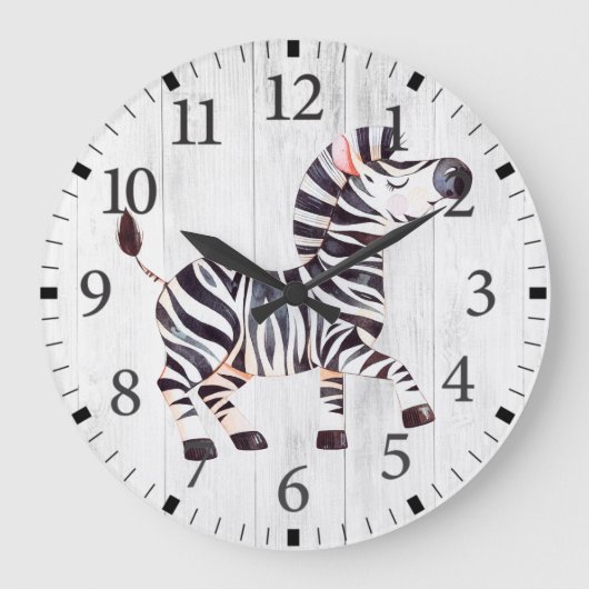 Cute Zebra Wall klok (Voorkant)