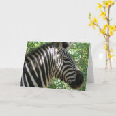 Cute Zebra Wenskaart Kaart (Gele Bloem)
