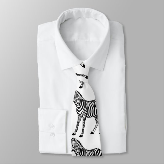 Cute Zebra Wildlife Animal Stropdas (Gebonden)