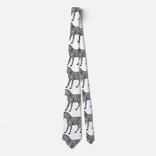 Cute Zebra Wildlife Animal Stropdas (Voorkant)