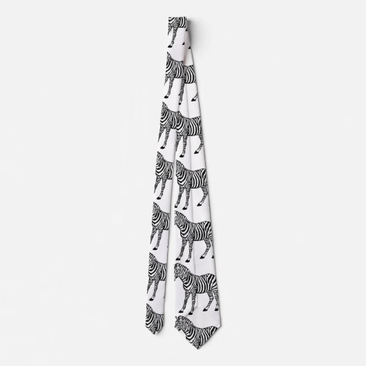 Cute Zebra Wildlife Animal Stropdas (Achterkant)