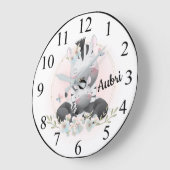 Cute Zebras Grote Klok (Hoek)