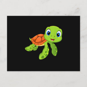 Cute Zee Baby Turtle Gift Aankondigingskaart