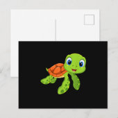 Cute Zee Baby Turtle Gift Briefkaart (Voorkant / Achterkant)