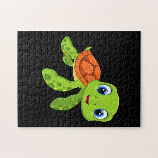 Cute Zee Baby Turtle Gift Legpuzzel (Horizontaal)