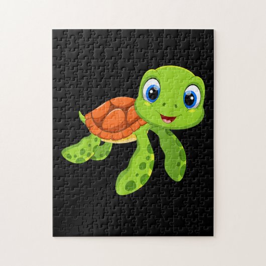 Cute Zee Baby Turtle Gift Legpuzzel (Verticaal)
