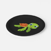 Cute Zee Baby Turtle Gift Papieren Bordje (Gekanteld)