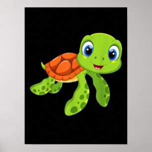 Cute Zee Baby Turtle Gift Poster