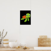 Cute Zee Baby Turtle Gift Poster (Keuken)