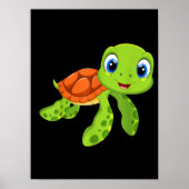 Cute Zee Baby Turtle Gift Poster (Voorkant)