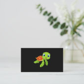 Cute Zee Baby Turtle Gift Visitekaartje (Staand voorkant)