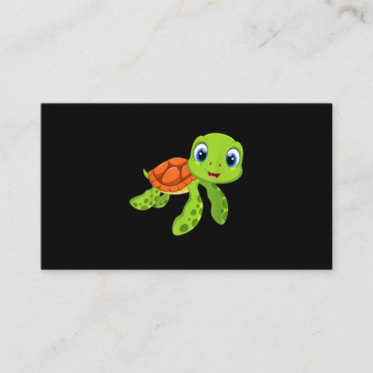 Cute Zee Baby Turtle Gift Visitekaartje (Voorkant)