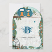 Cute Zee Blue Owl Marry My Best Friend Weddenschap Kaart (Achterkant)