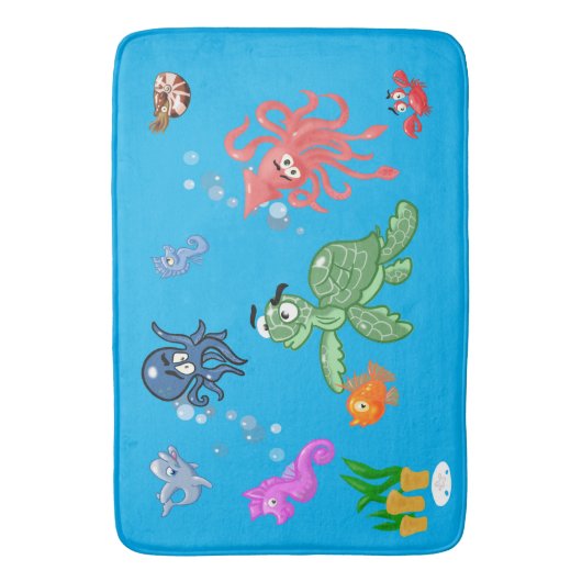 Cute Zee Creaters Bath Mat (Voorkant Verticaal)