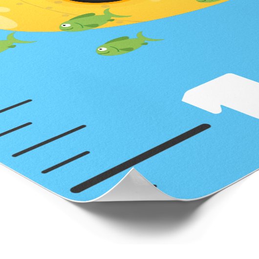 Cute zee creats submarine boving growth chart poster (Hoek)