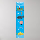 Cute zee creats submarine boving growth chart poster (Voorkant)