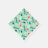 Cute Zee Green Kerstmis Decor Pattern Holiday Servet (Hoek)