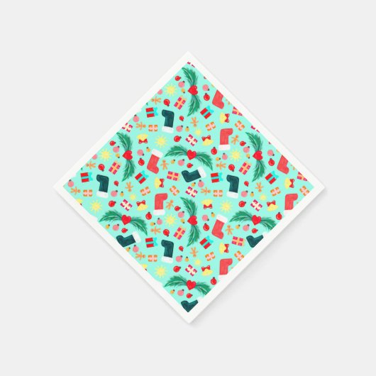 Cute Zee Green Kerstmis Decor Pattern Holiday Servet (Hoek)