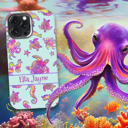 Cute Zee Life Pattern Kinder Name iPhone Case iPhone Hoesje