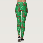 Cute Zee Lion in Santa Hat Kerstmis Leggings (Achterkant)
