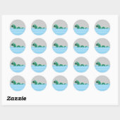 Cute Zee Monster Ronde Sticker (Vel)