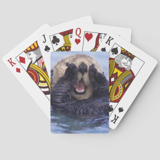 Cute Zee Otter | Alaska, Verenigde Staten Pokerkaarten (Achterkant)