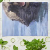 Cute Zee Otter | Alaska, Verenigde Staten Theedoek (Gevouwen)