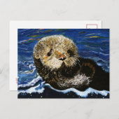 Cute Zee Otter Briefkaart (Voorkant / Achterkant)