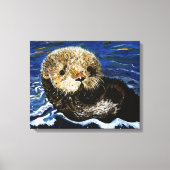 Cute Zee Otter Canvas Afdruk (Voorkant)