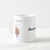 Cute Zee Otter Custom Name Gift for Wife/Husband Koffiemok (Voorkant links)