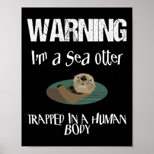 Cute Zee Otter Halloween Easy Lazy Costume Gag Par Poster