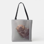 Cute Zee Otter Ocean Uitzicht Swimming Design Tote Bag (Achterkant)
